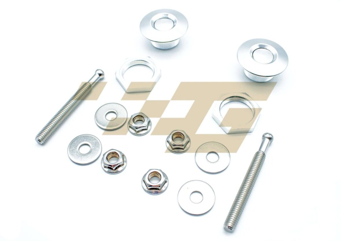Aero Quick Lock Aluminium silber Haubenhalter Schnellverschluss